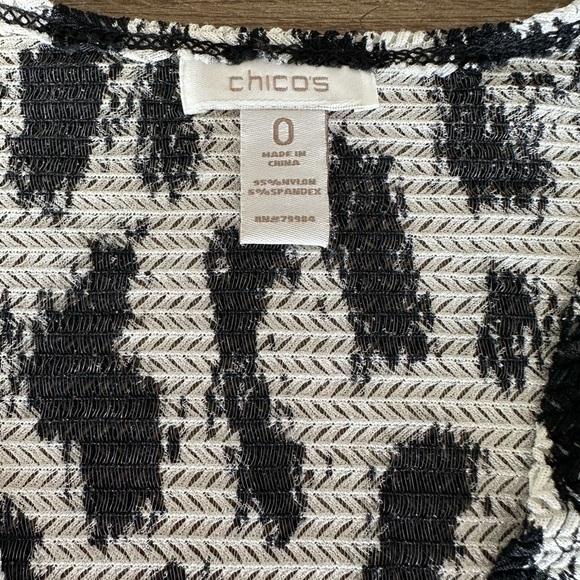 Women’s Chico’s Open Front Leopard Print Nylon Cardigan Size 0 Small - Picture 3 of 3